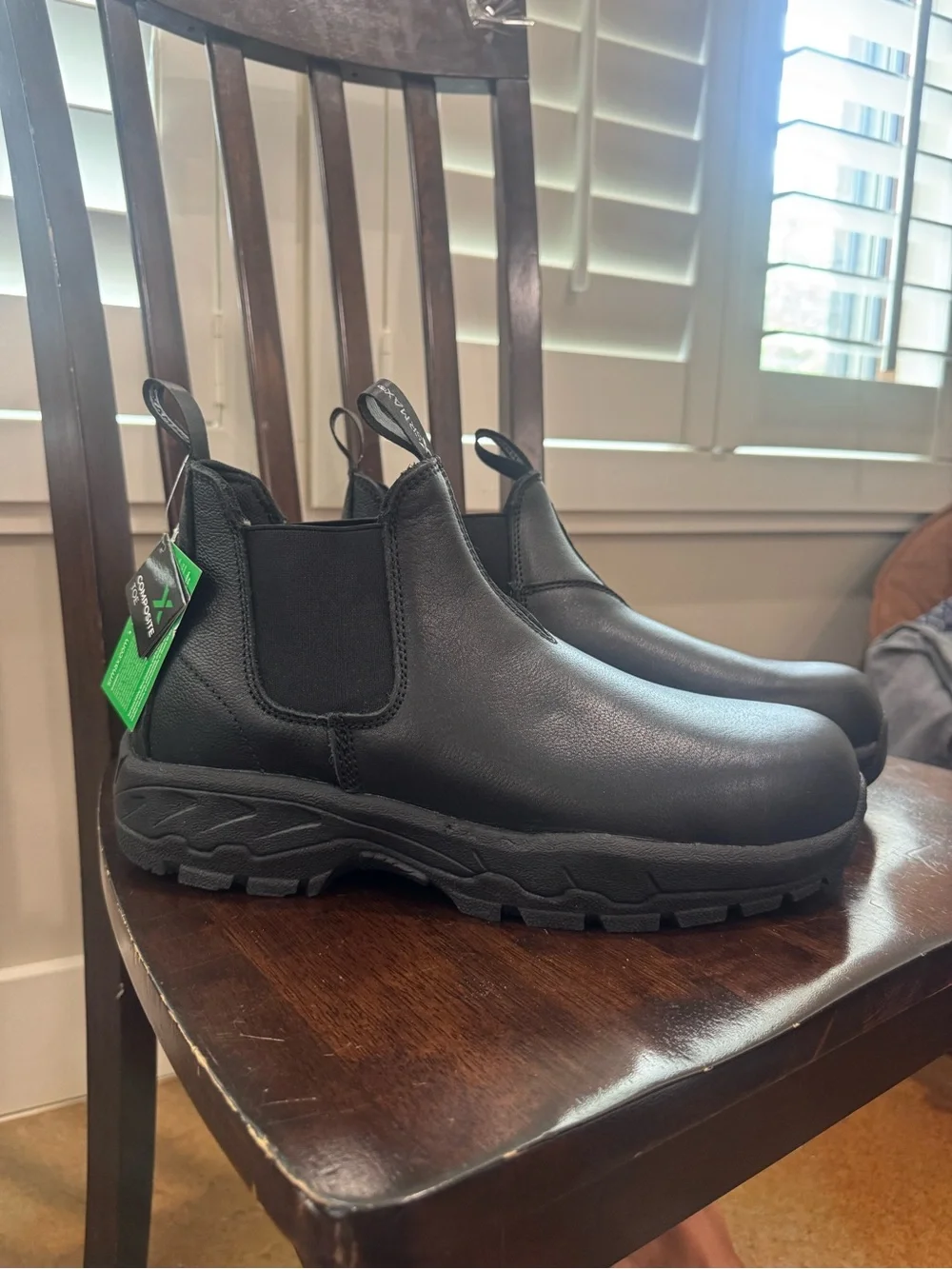 Men's Black Chelsea-Style Chukka Work Boots